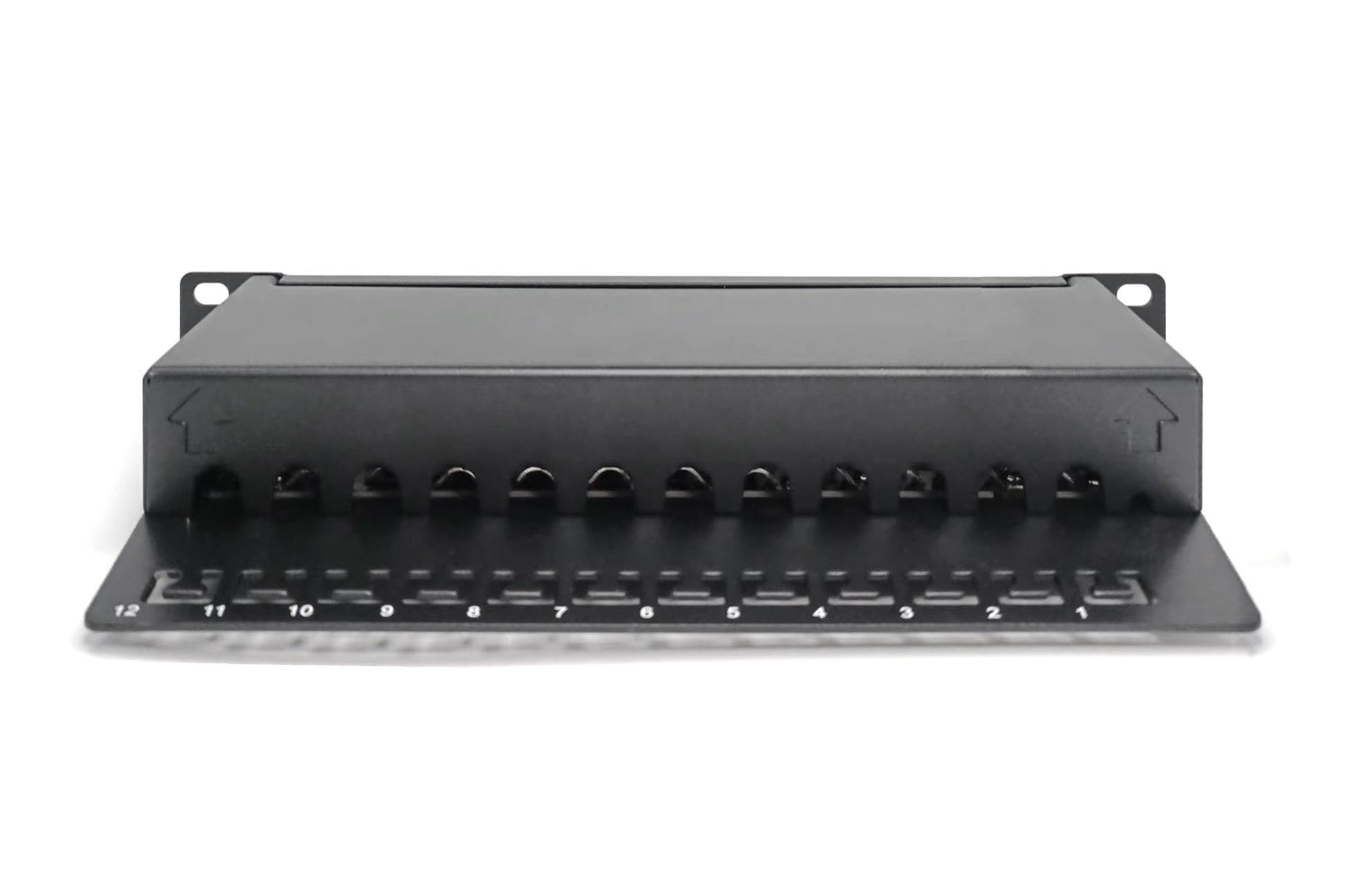 Digitus Patchpanel – 12× RJ-45, Cat6a geschirmt, 10 Gbit/s, 1U, Metall, Schwarz