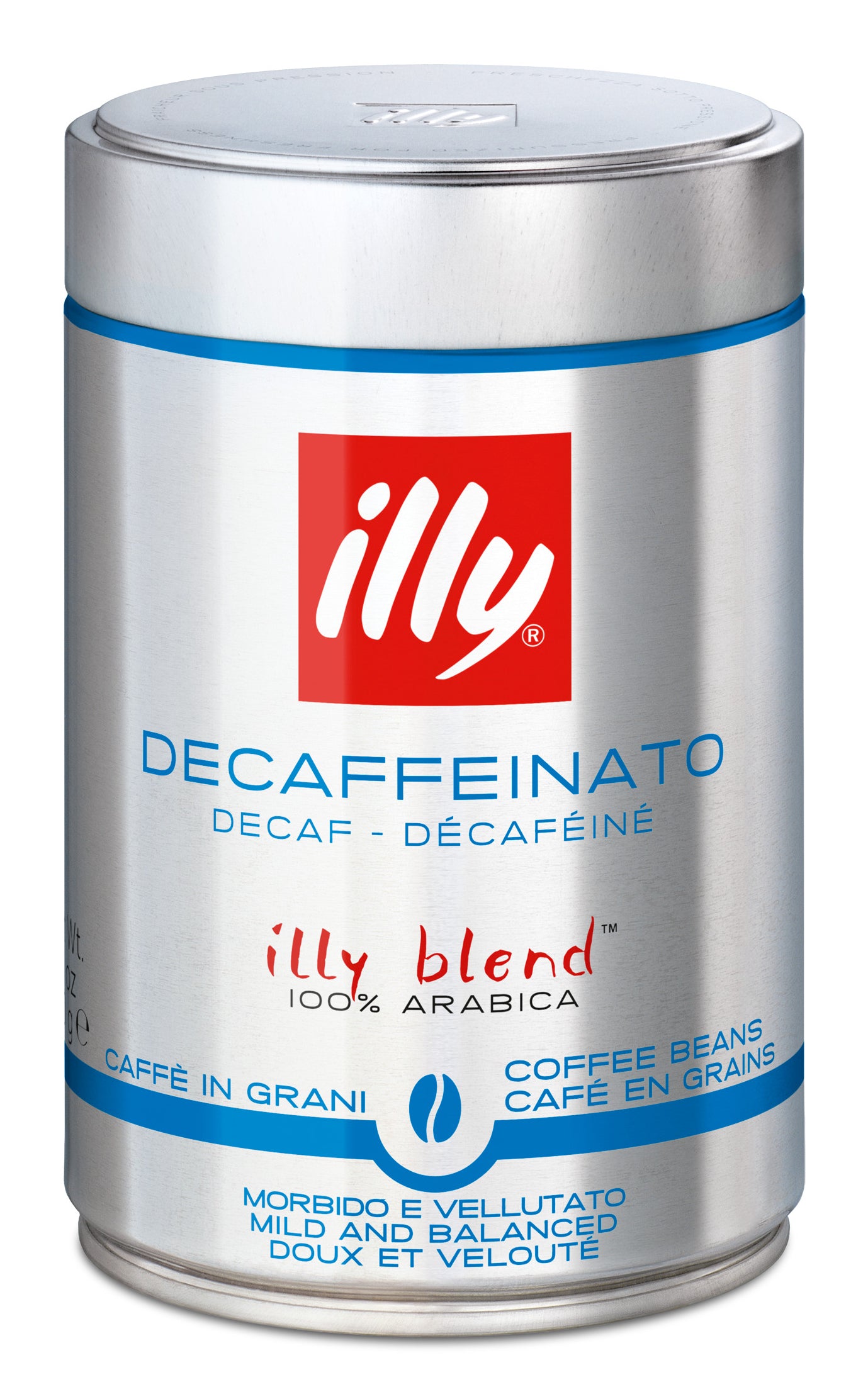 Illy Kaffeebohnen – Espresso, entkoffeiniert, 100% Arabica, Intensität 5, 250 g