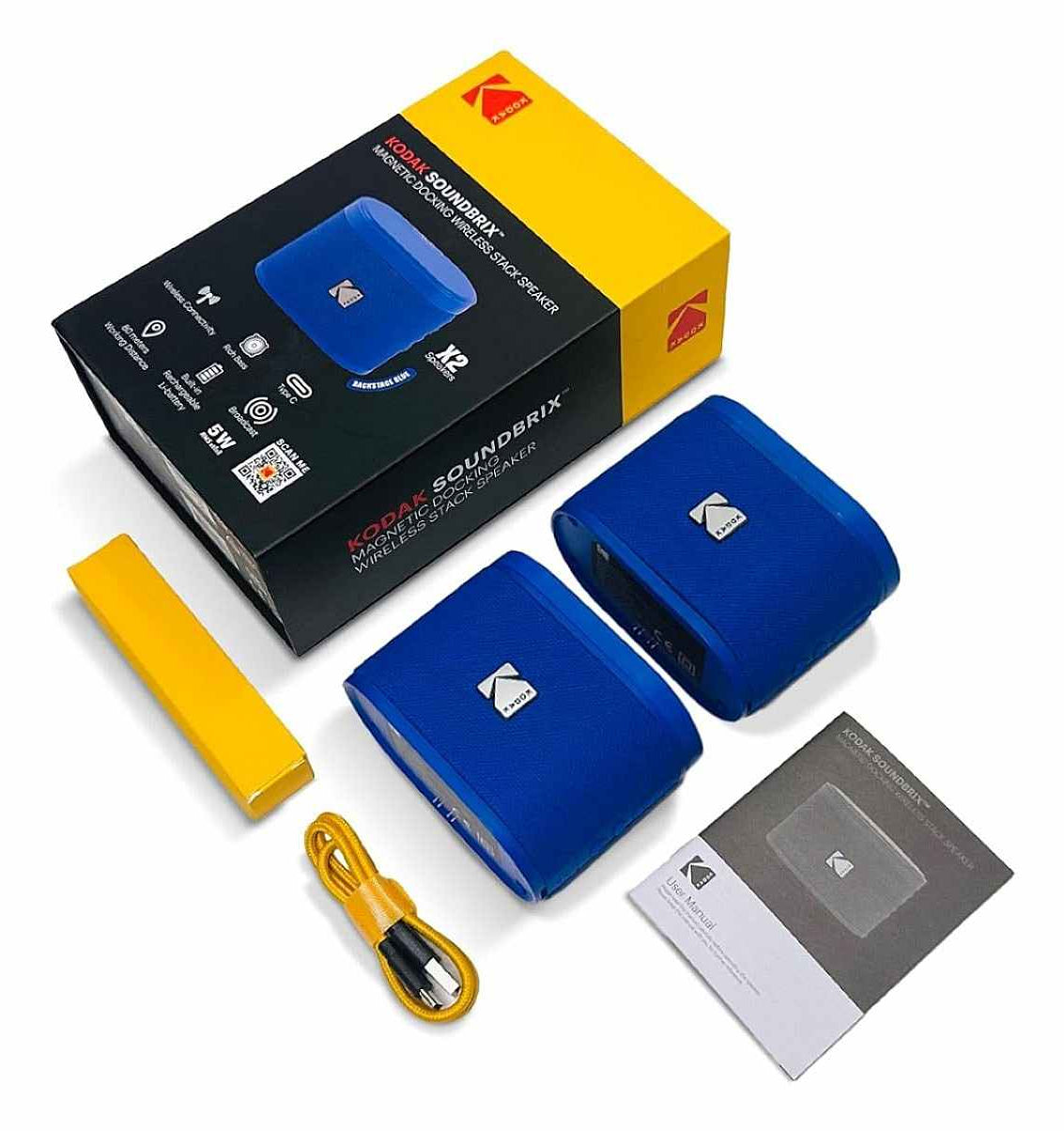 Kodak Soundbrix – Bluetooth-Lautsprecher – 5 W, Bluetooth 5.0, 5 h, Blau