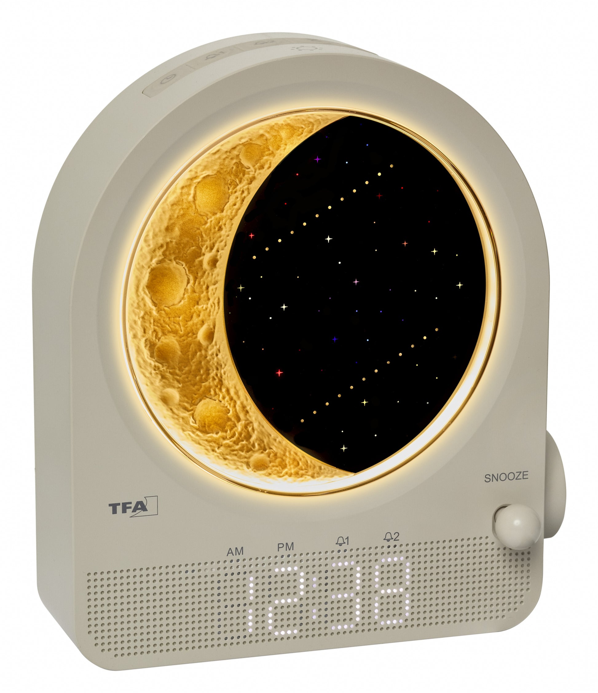 TFA-Dostmann TFA Dostmann Lichtwecker – digital – 16,0 × 18,4 × 6,9 cm, hellgrau, USB, Schlummerfunktion