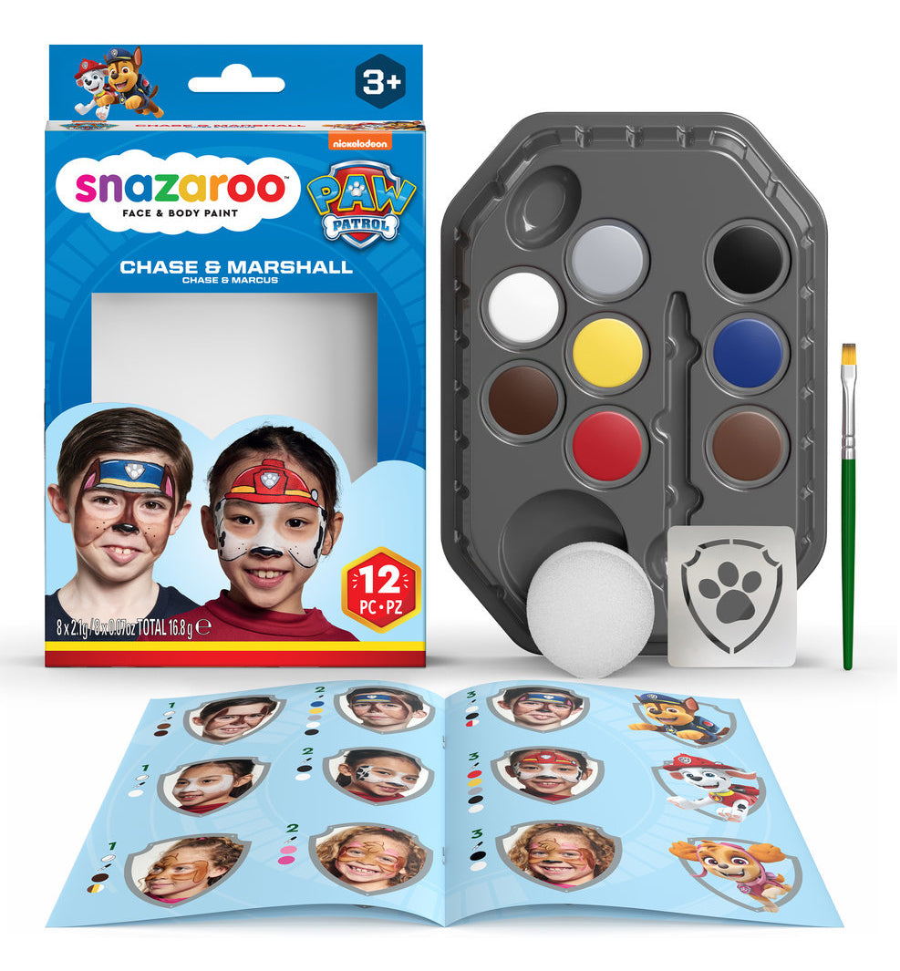 Snazaroo Paw Patrol Schminkpalette – 8 Farben, Mehrfarbig – 2,1 g – für Gesicht