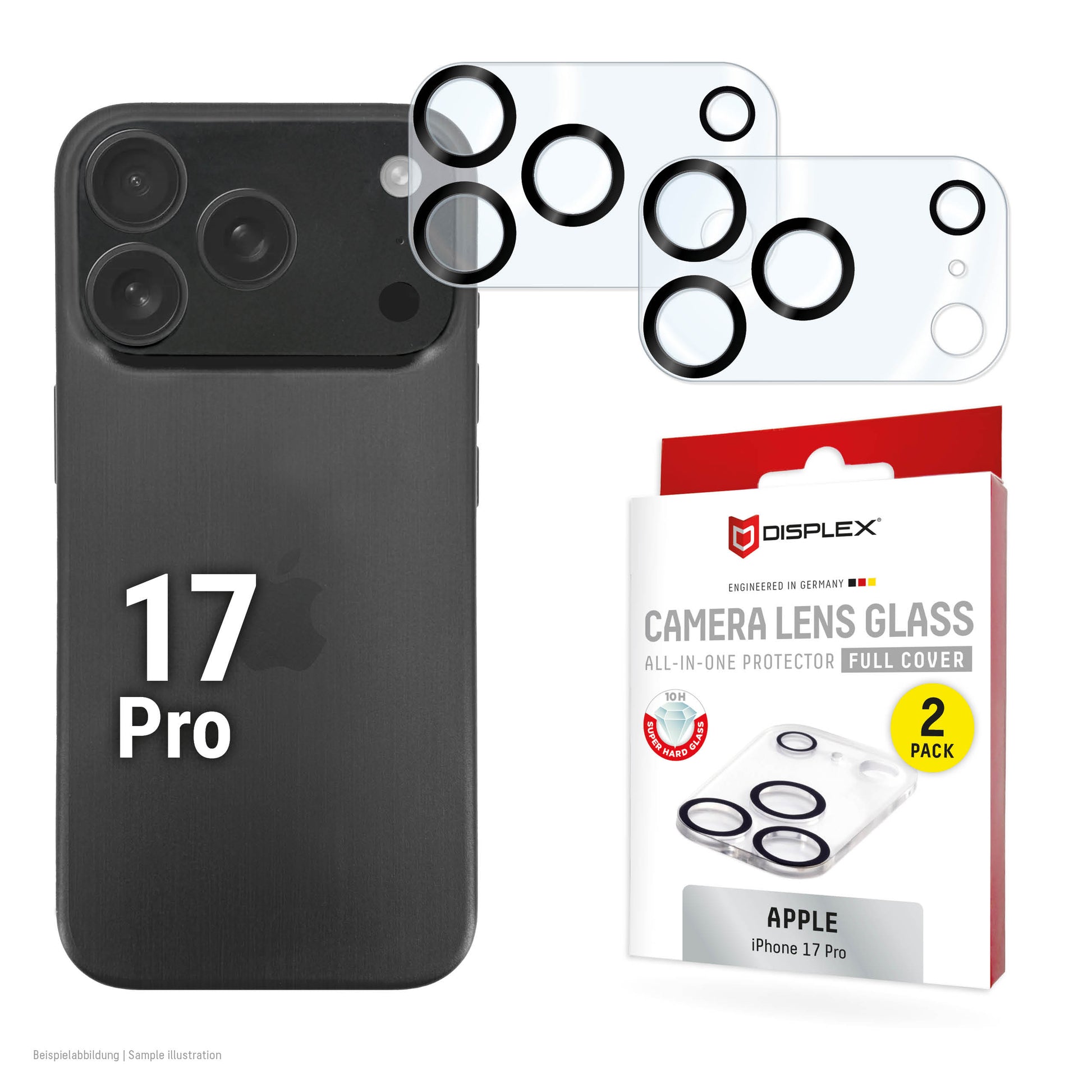 E.V.I. Displayschutz (Panzerglas), Full Cover – für iPhone 17 Pro