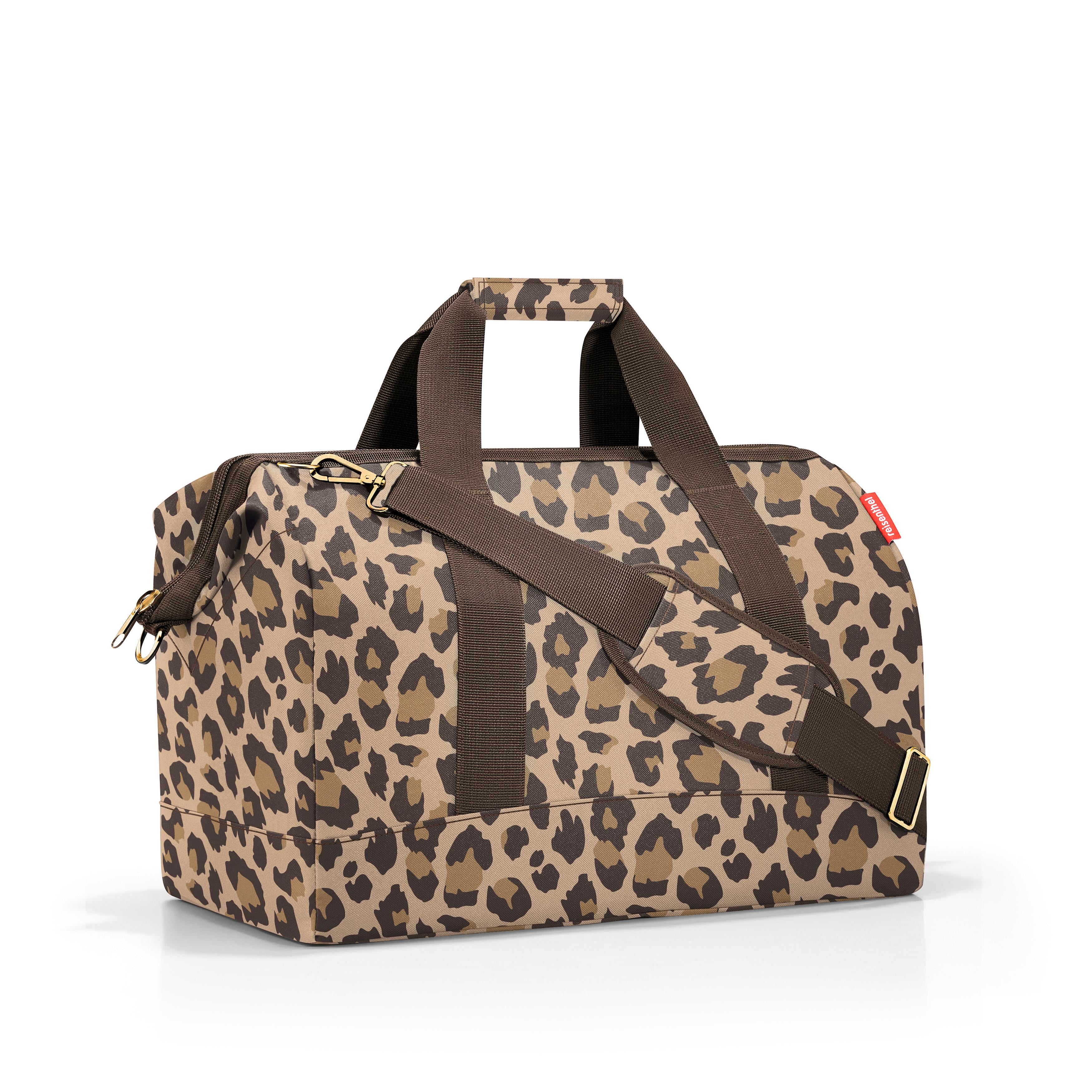 Reisenthel Umhängetasche Allrounder L – 30 l, Polyester, Leo Macchiato, 52 × 29 × 39,5 cm