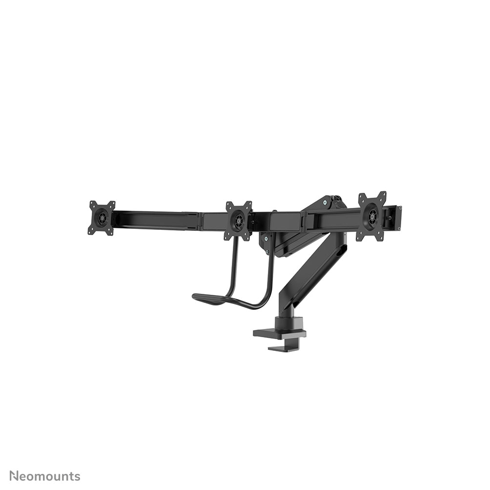 Neomounts NM-D775DX3BLACK – Monitorarm, 3-fach, Tischklemme/Tischdurchführung, bis 27", 1–6 kg, schwarz