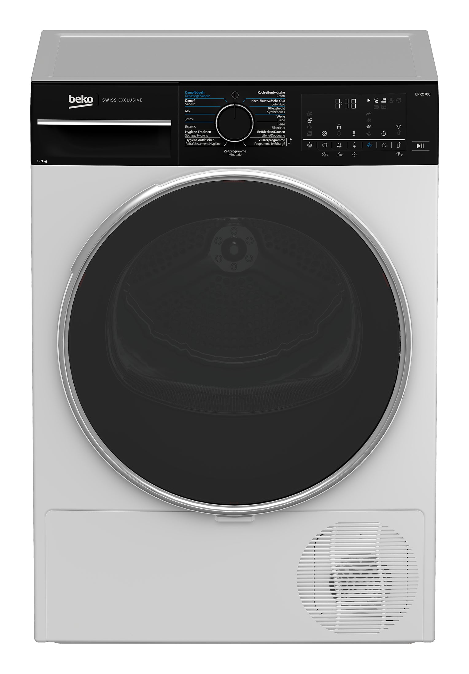 Beko Wäschetrockner TR709 – 9 kg, Wärmepumpe, Energieklasse A – Weiss/Schwarz