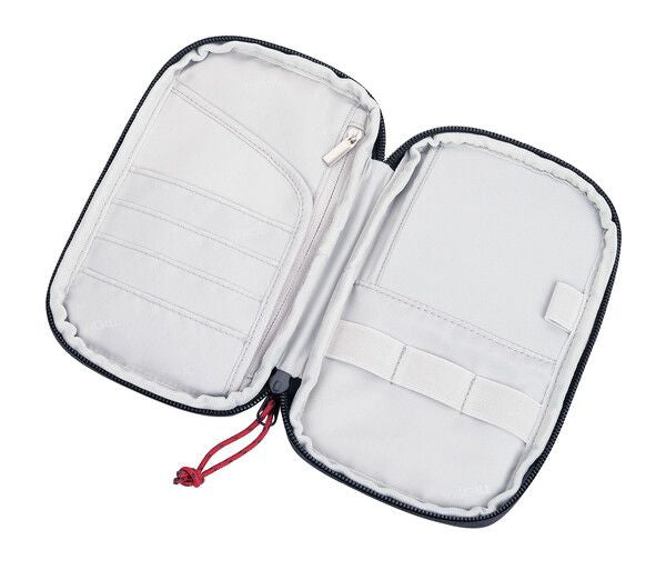 TROIKA Business Tech Traveller – mit Visitenkartenfach, Reissverschlusstasche – Polyester, Grau
