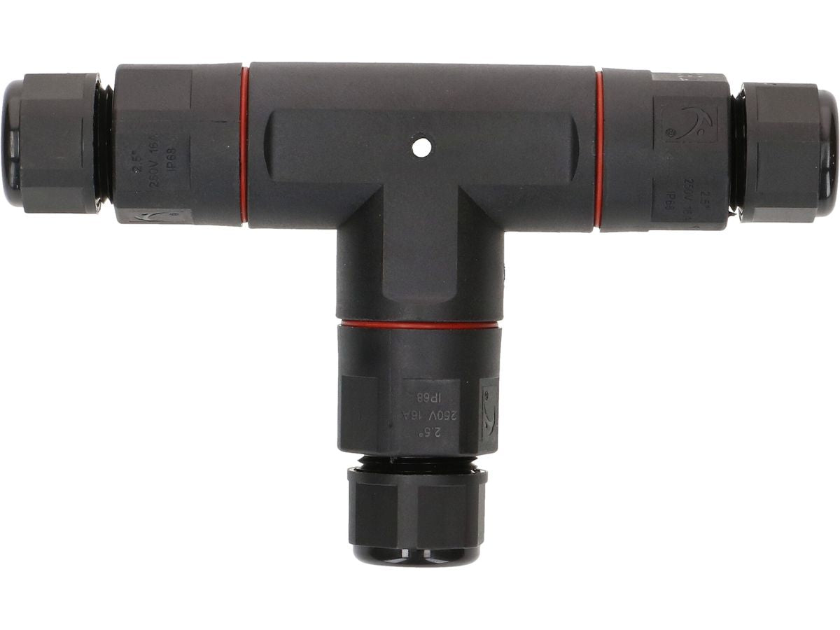 Max Hauri AG Max Hauri Kabelverbinder, 16 A 250 V, IP68, Schraubklemme, 3-polig, 142×88 mm – schwarz