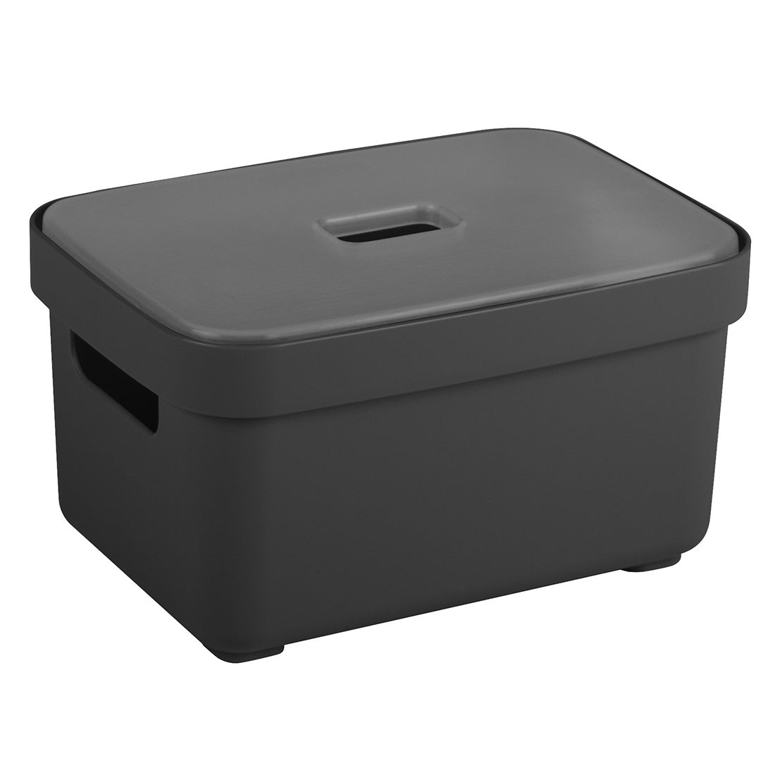 Sigma home Aufbewahrungsbox 2,5 l (ohne Deckel) – Kunststoff – Schwarz – 177 × 128 × 93 mm