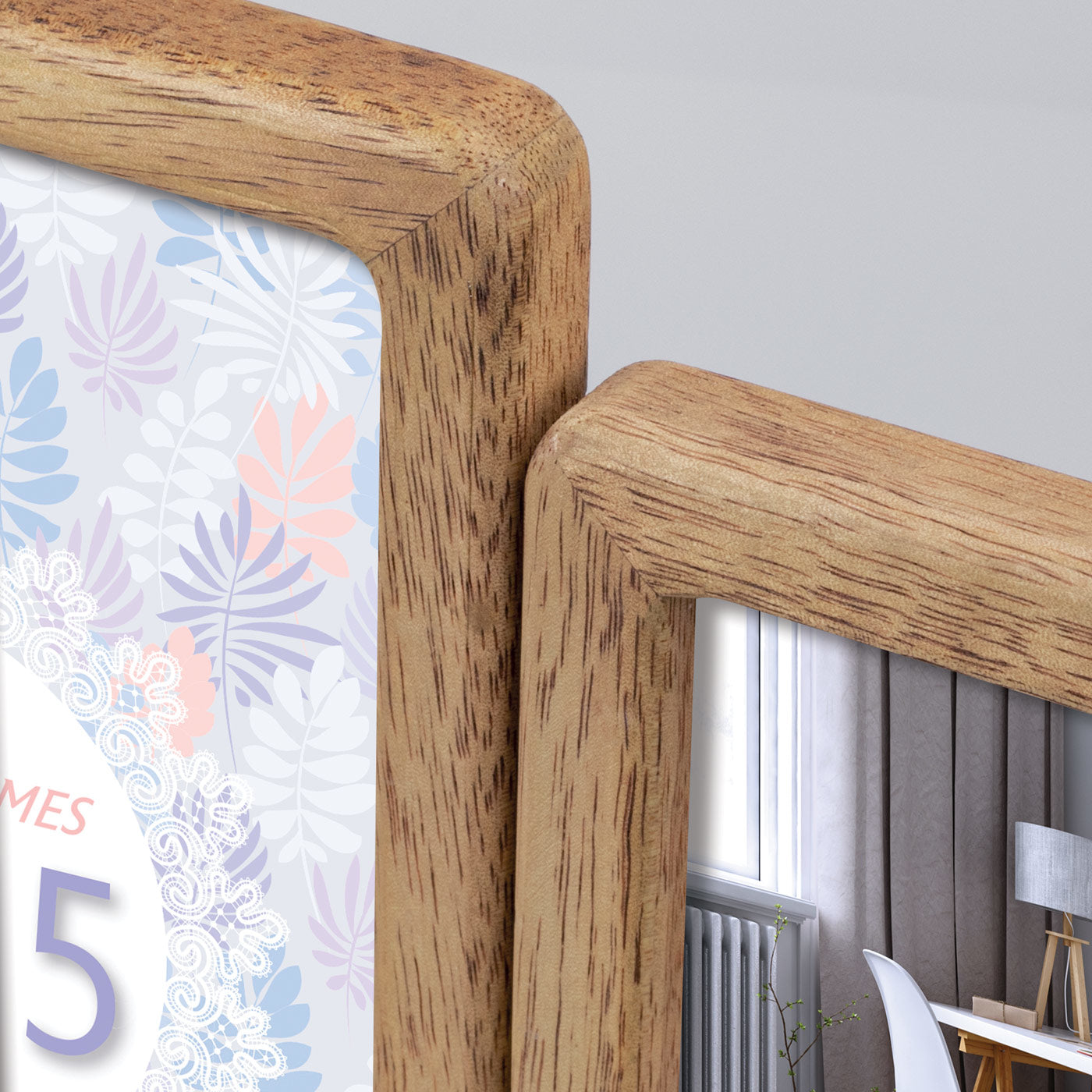 ZEP Bilderrahmen-Set – für 10 × 15 cm, 6-teilig – MDF & Holz, braun