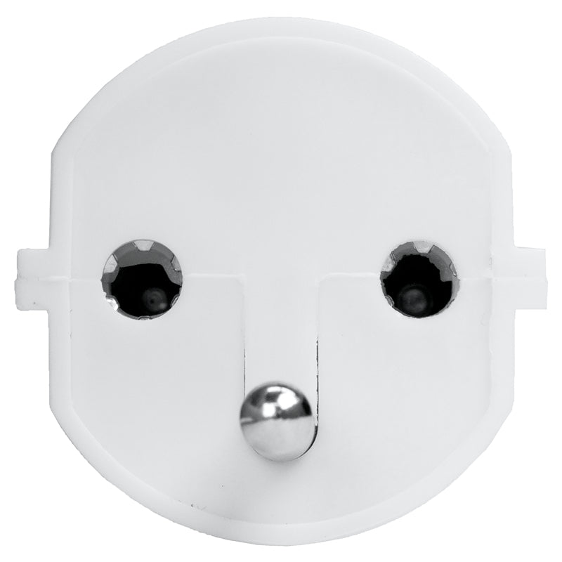 Steffen Adapterkabel, T12–Schuko (Typ E/F), 3-polig (geerdet), 10 A 250 V – Weiss