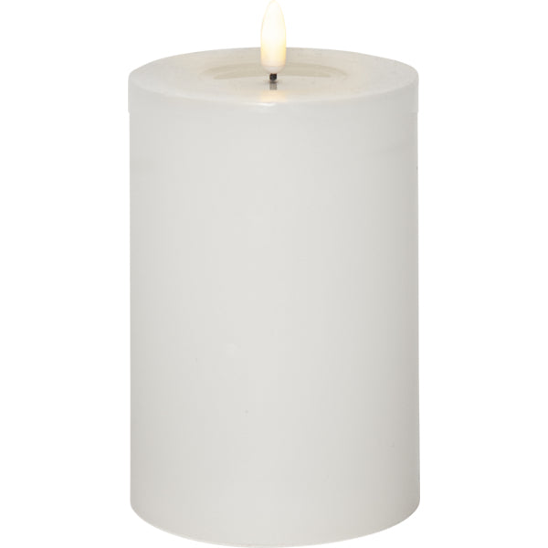 Star Trading LED-Säulenkerze – Ø 10 × 17,5 cm – batteriebetrieben, weiss