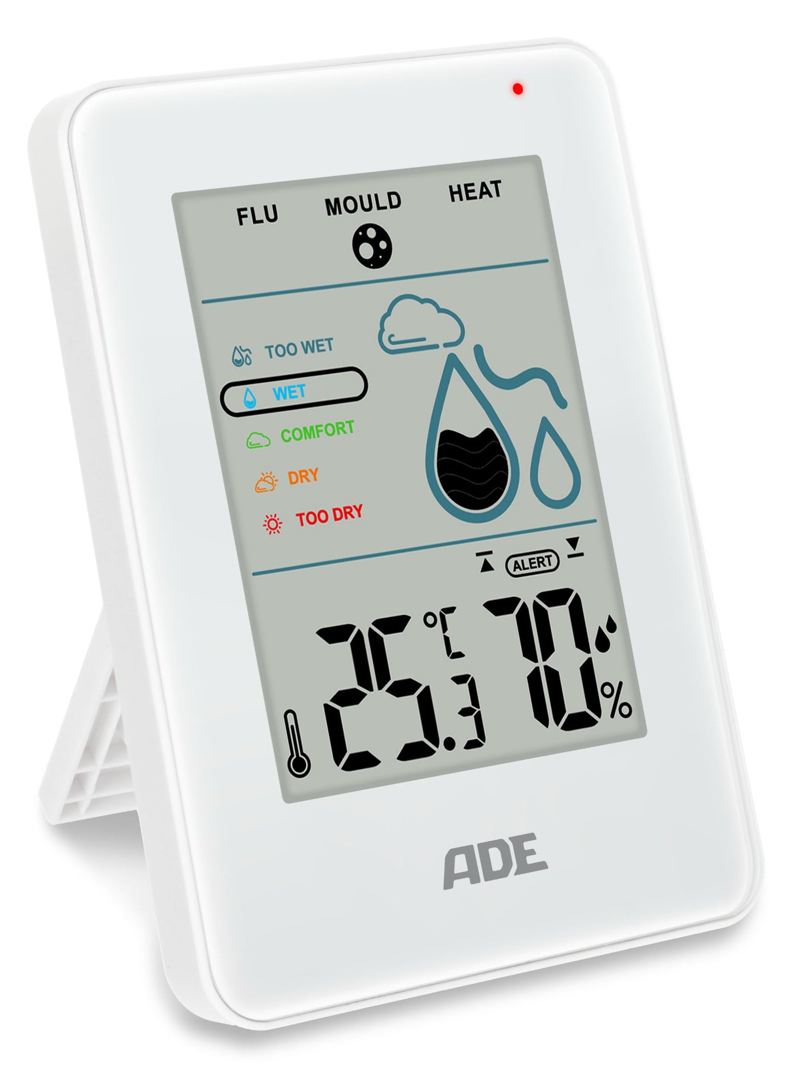 ADE WS2310-1 Thermo-Hygrometer (Handgerät) – 0–50 °C, 20–95 %, Innen