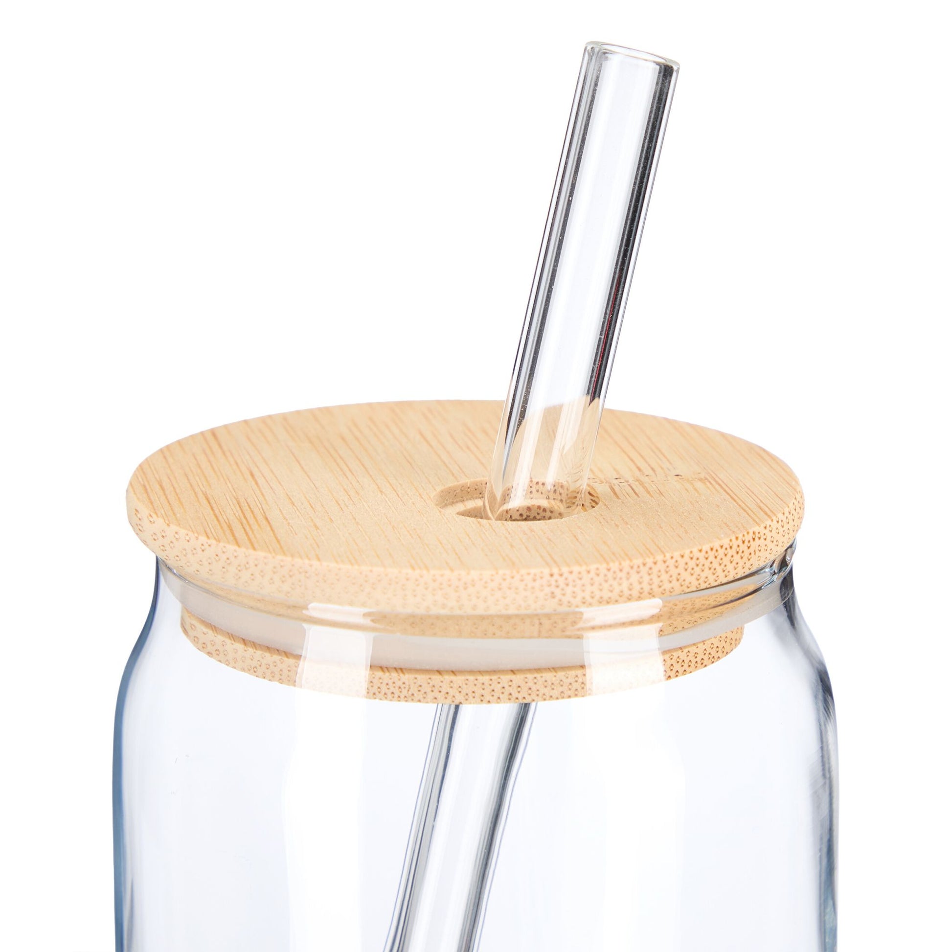 Relaxdays Trinkgläser – 4er Set, 450 ml, H 14,0 cm, Glas, Hellbraun, mit Deckel, inkl. Strohhalm