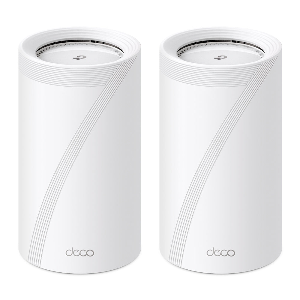 TP-Link Deco BE85 Mesh-Set (2er) – Wi-Fi 7 (802.11be), Tri-Band (2,4/5/6 GHz), bis zu 19 Gbit/s, je 4× LAN