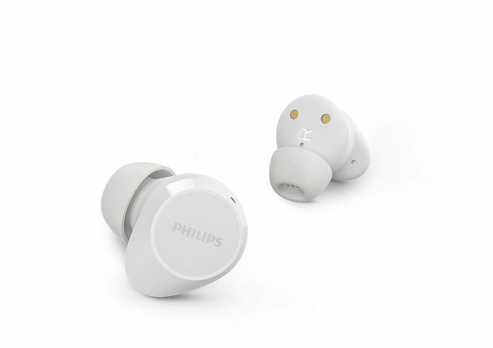 Philips TAT1209WT – True Wireless In-Ear Kopfhörer – Bluetooth – IPX4, Touch-Steuerung – Weiss – bis 18 h