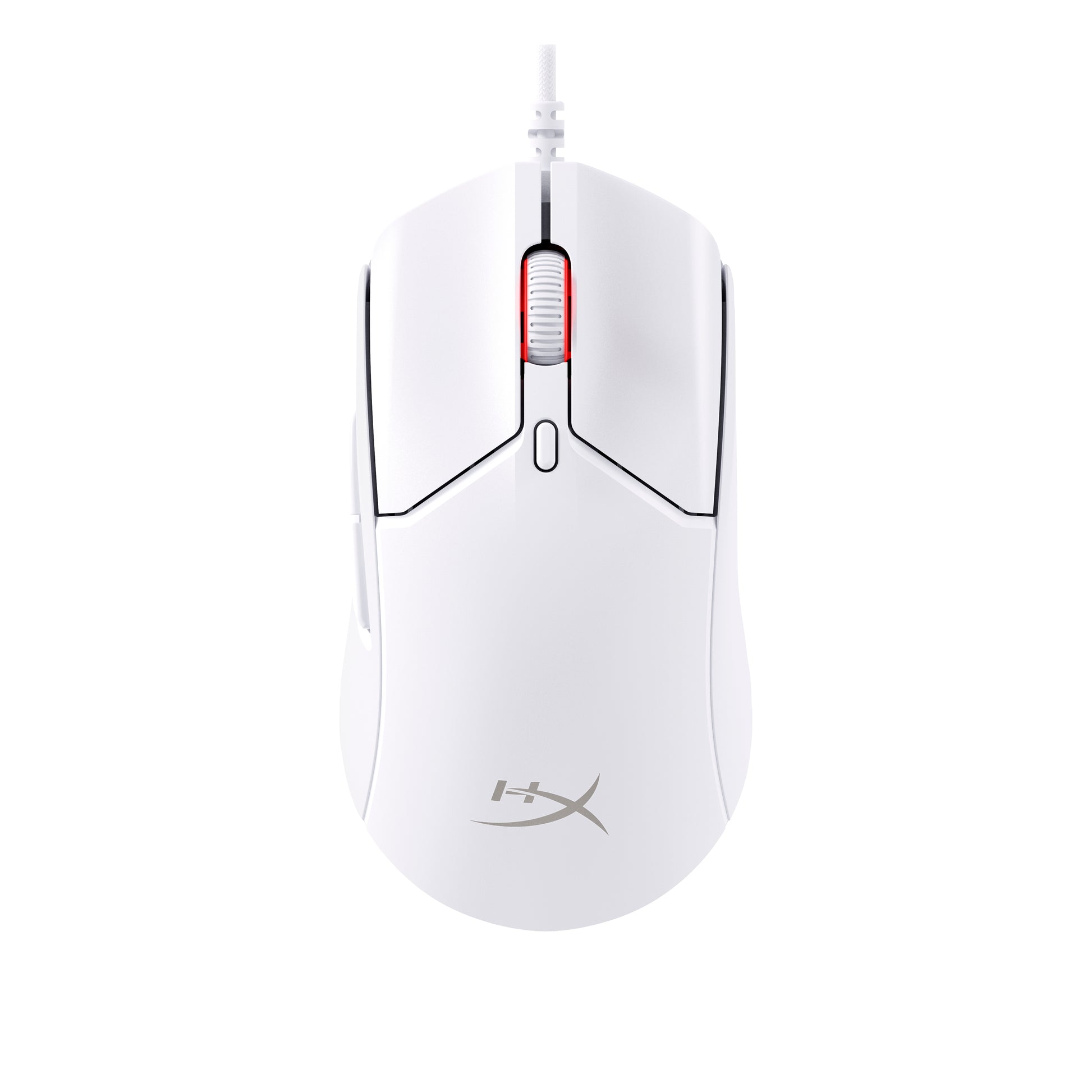 HyperX Pulsefire Haste 2 Gaming-Maus – kabelgebunden, 26'000 dpi, 8'000 Hz, 6 Tasten, für Rechtshänder, weiss