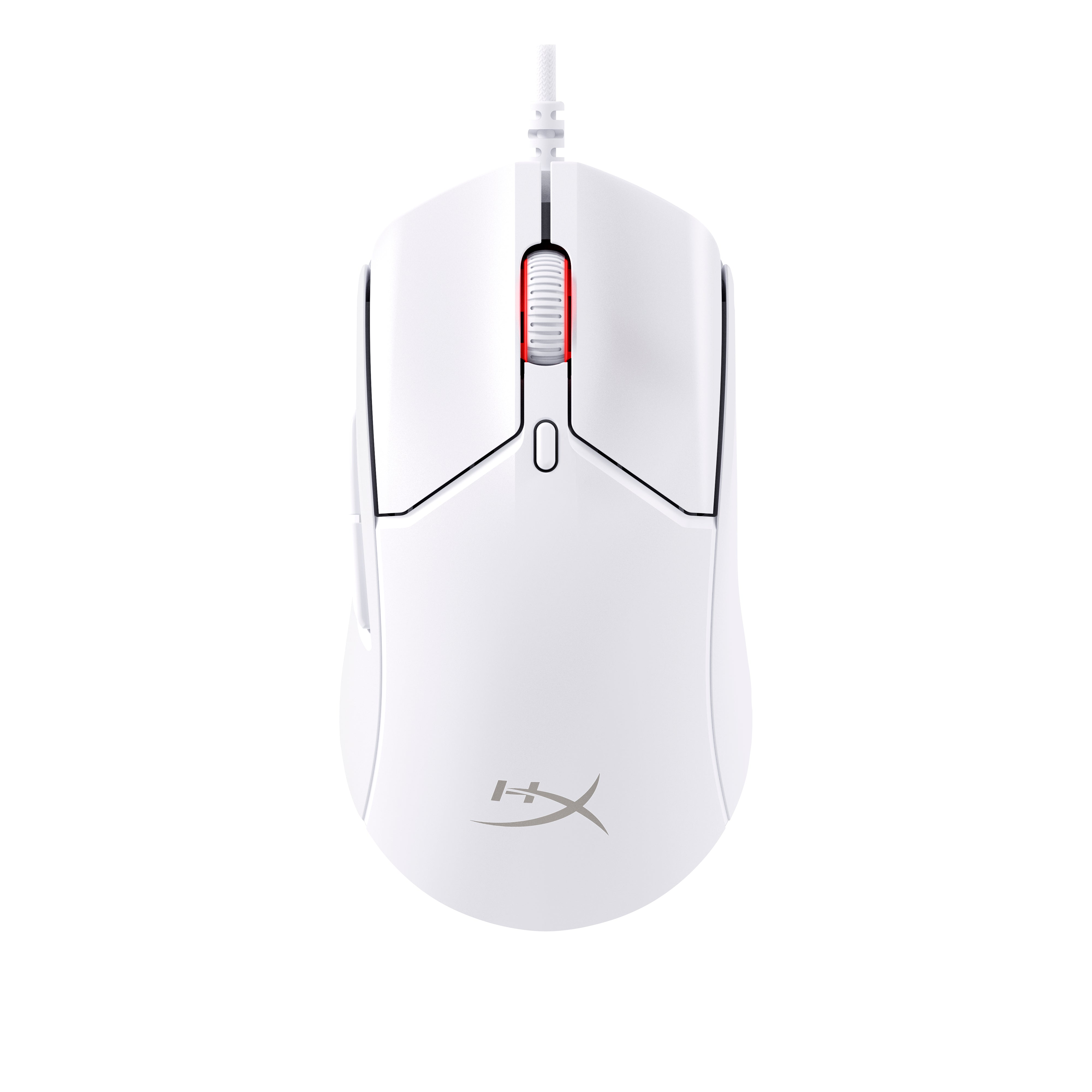 HyperX Pulsefire Haste 2 Gaming-Maus – kabelgebunden, 26'000 dpi, 8'000 Hz, 6 Tasten, für Rechtshänder, weiss
