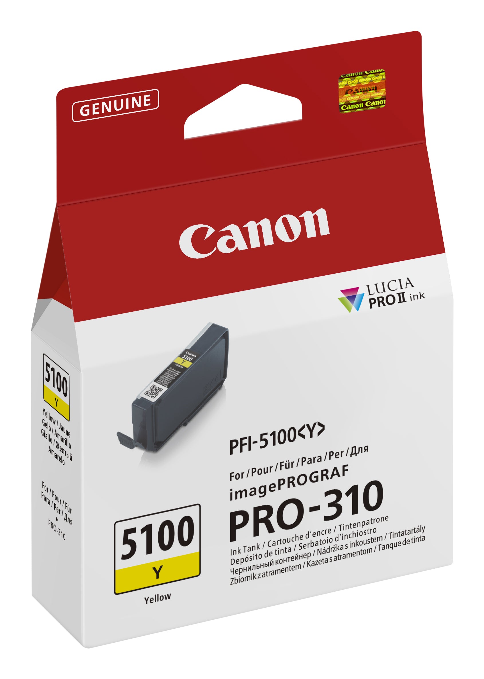 Canon Tintenpatrone PFI-5100 Y, Gelb – für imagePROGRAF