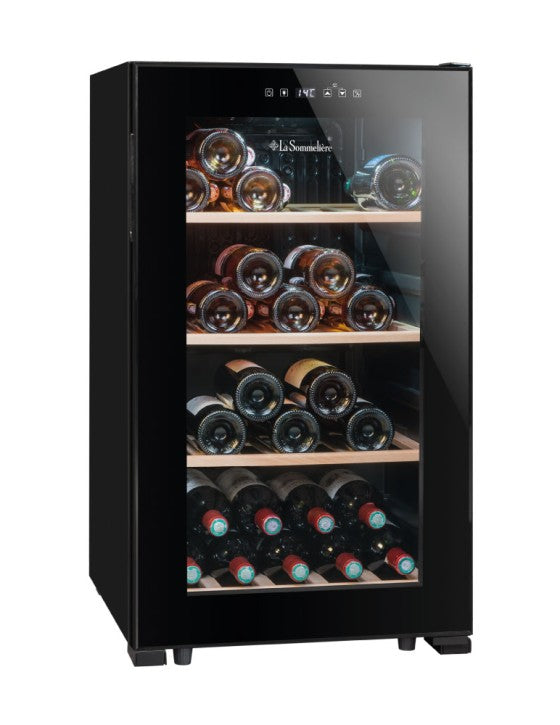 La Sommelière Weinkühlschrank LS52BLACK – 128 l, 220/240 V, Kompressor, Energieeffizienzklasse F