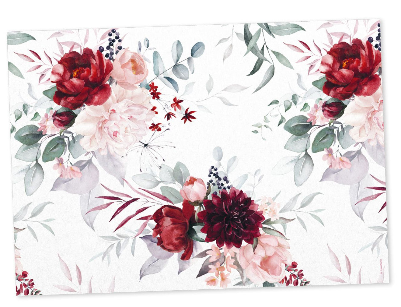 Trendform Tischset – 29,7×42 cm, 6er-Pack, Papier, Mehrfarbig, Blume, FSC