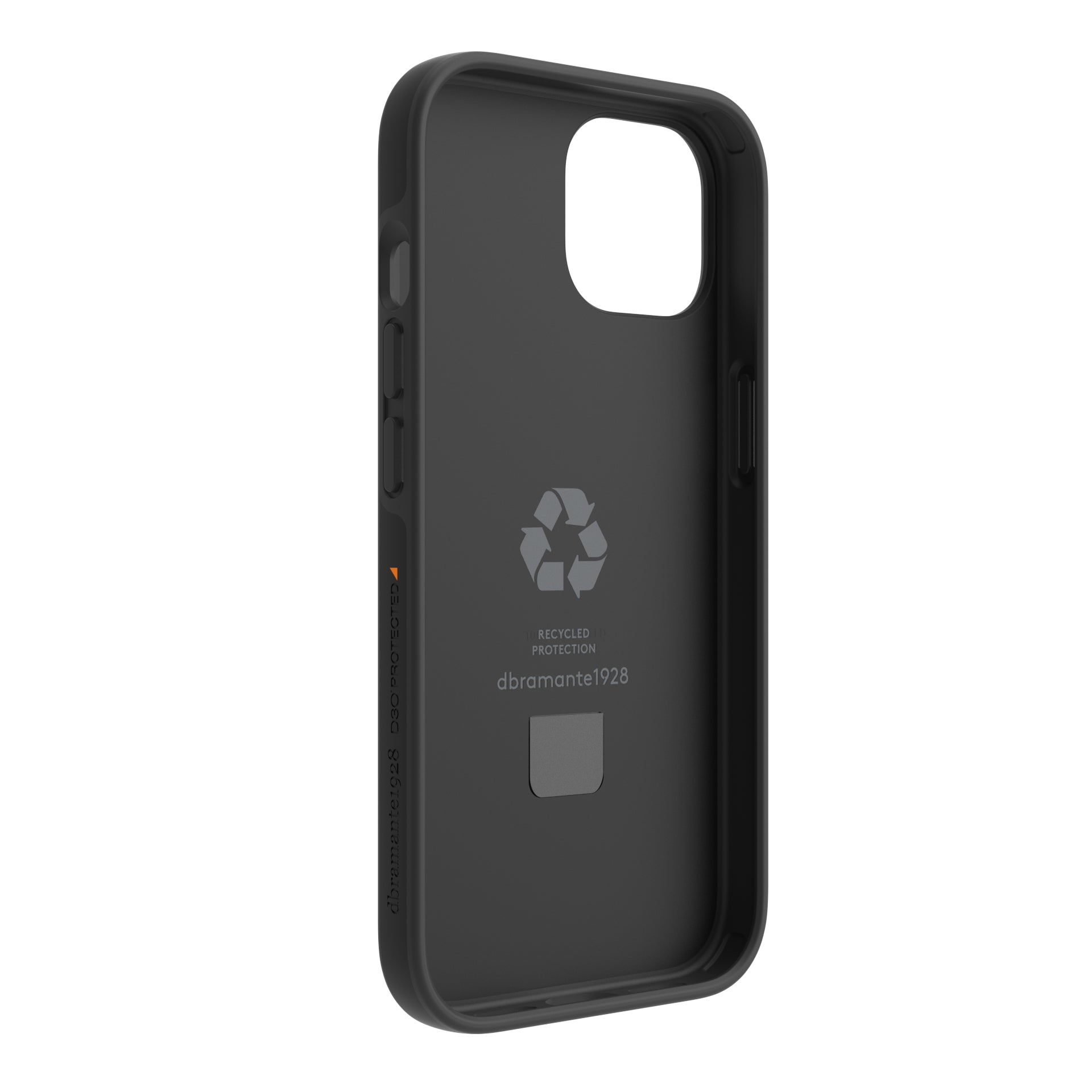 dbramante1928 Backcover – für Apple iPhone 15 – MagSafe, recycelter Kunststoff, schwarz, bis 4 m Sturzsicher