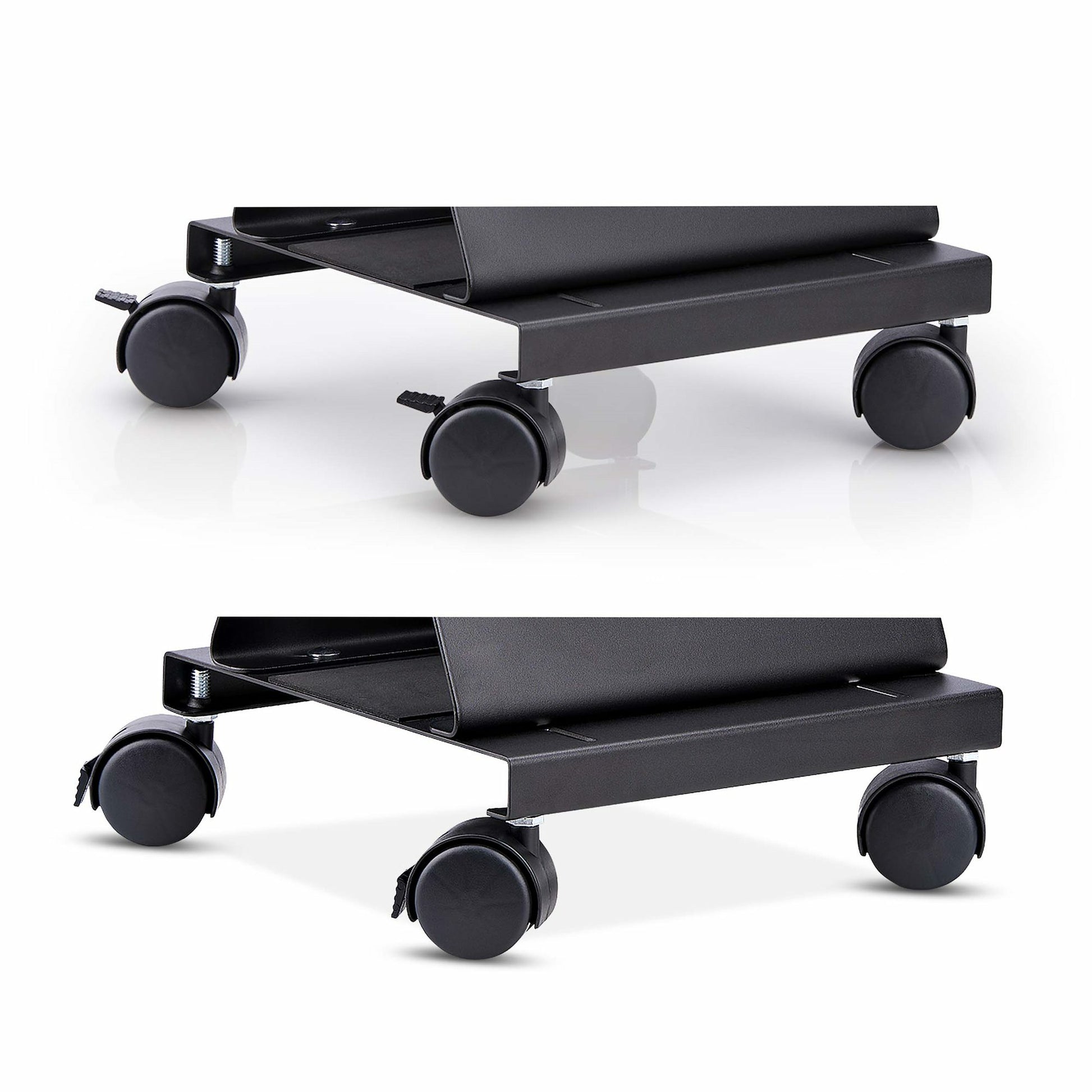 StarTech.com Gerätewagen – für Tower – 21 kg Tragkraft, einstellbare Breite 132–220 mm, 4 Rollen – Schwarz