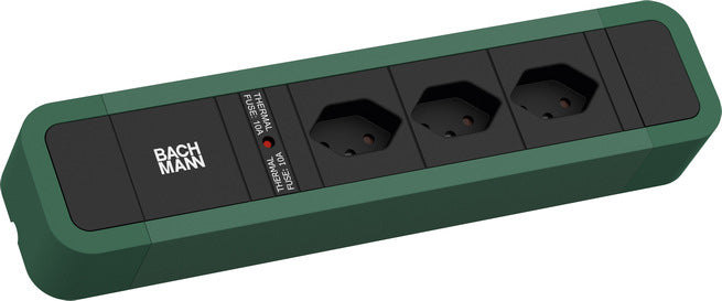 Bachmann PRIMO 2 – Steckdosenleiste, 3× T13 Steckdosen, 2 m, T12 Stecker