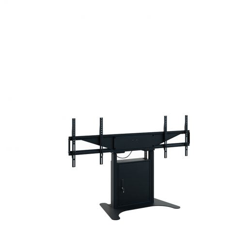 Hagor Bodenständer – 46–65" – VESA 400×400–600×400 – bis 120 kg, Motorisiert, für 2 Displays – Twin Lift FS-DB