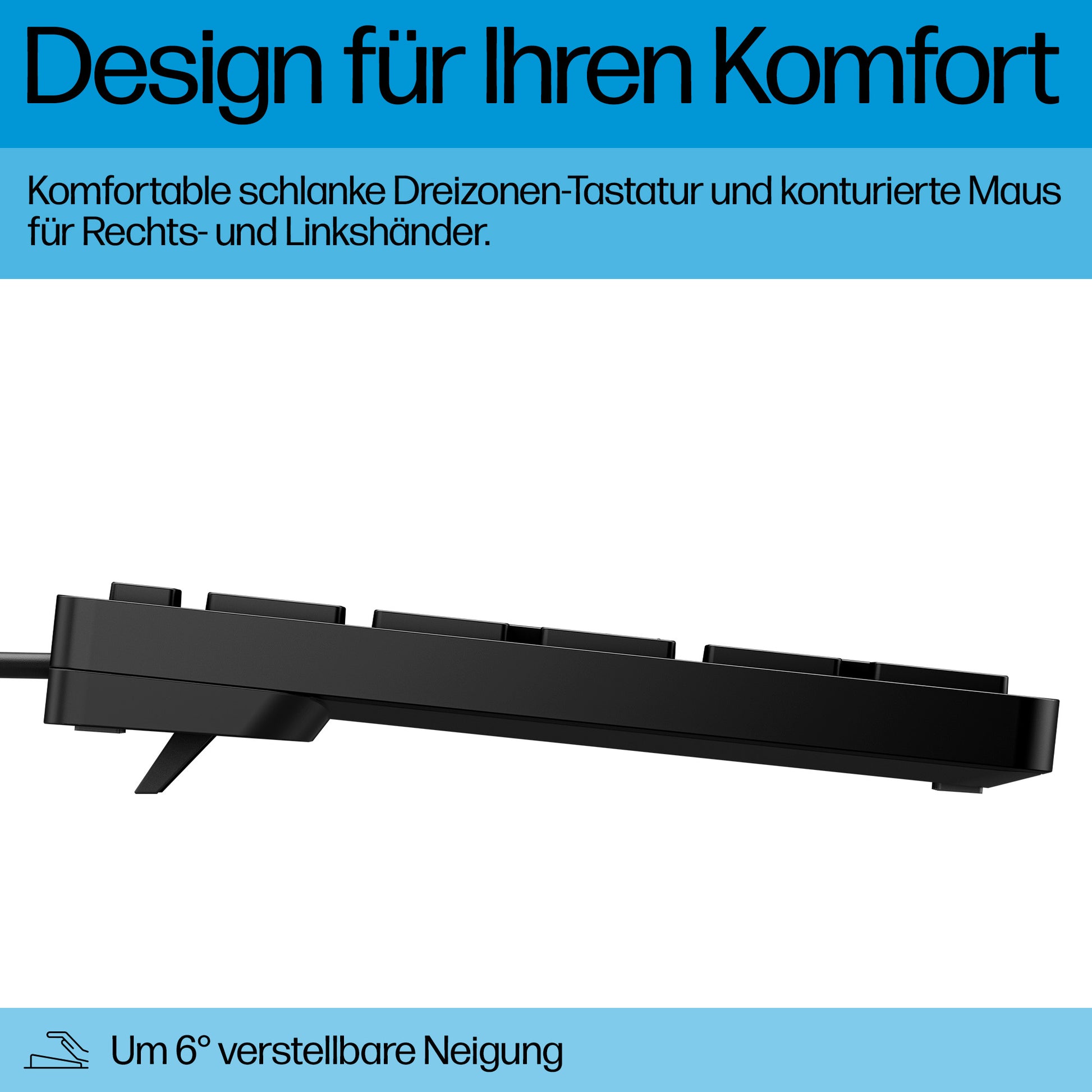 HP Wired Desktop 320MK – Tastatur- und Maus-Set – USB (kabelgebunden), Full-Size, Membran, 1000 DPI, Schwarz