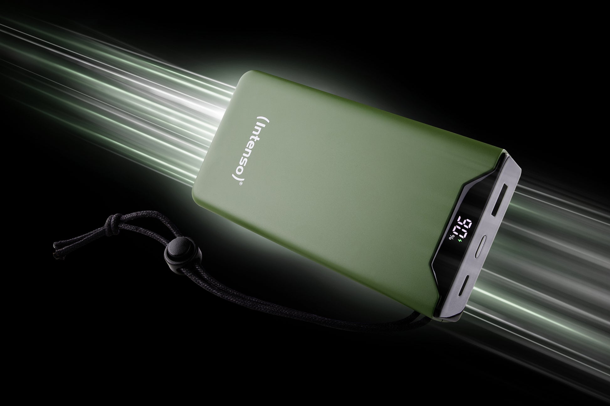 Intenso F20000 Powerbank 20'000 mAh – 20 W PD, 1× USB-C, 1× USB-A, grün