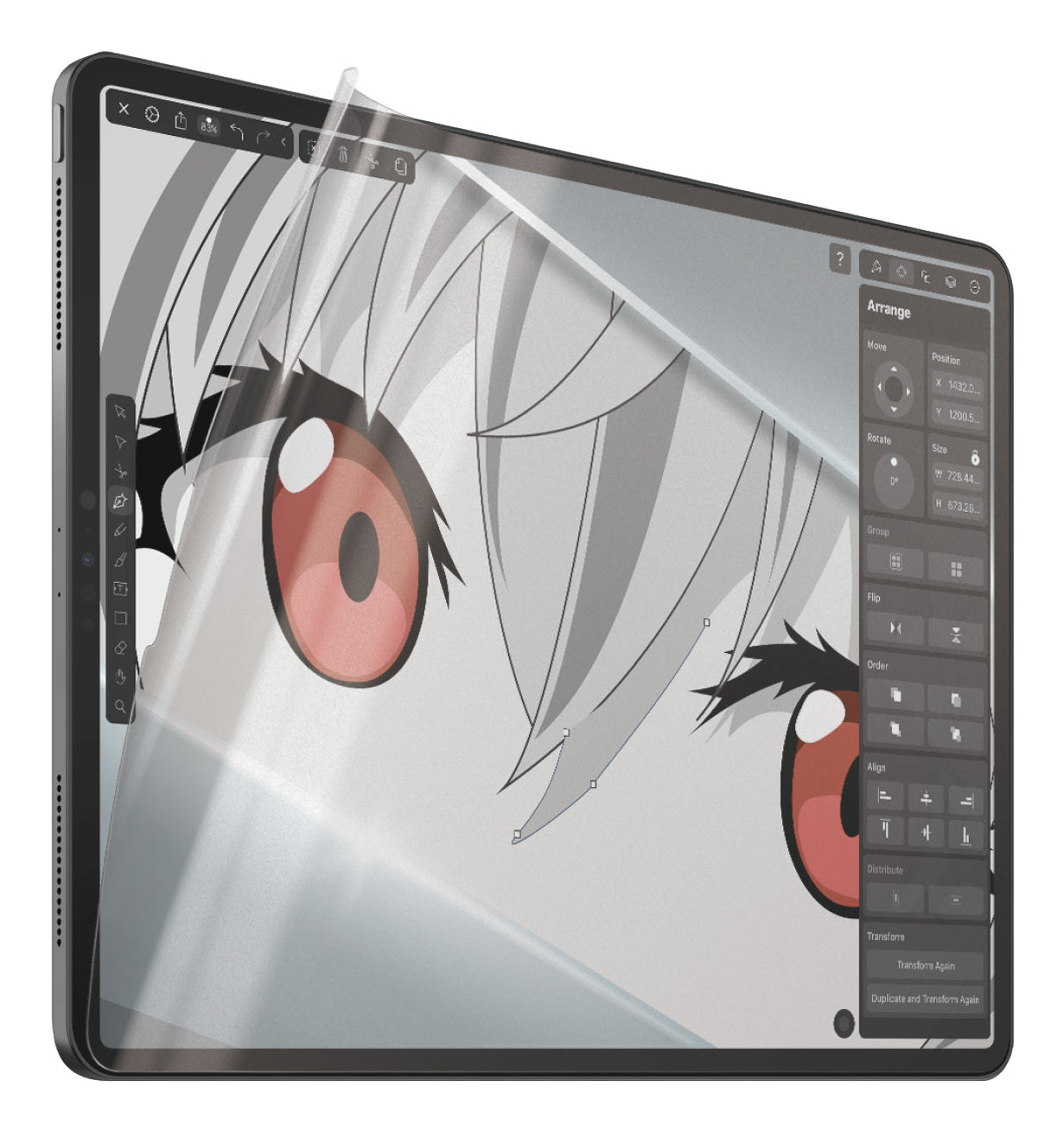 PanzerGlass GraphicPaper Displayschutzfolie – für iPad Pro 12,9" (2018–2022), PET, transparent