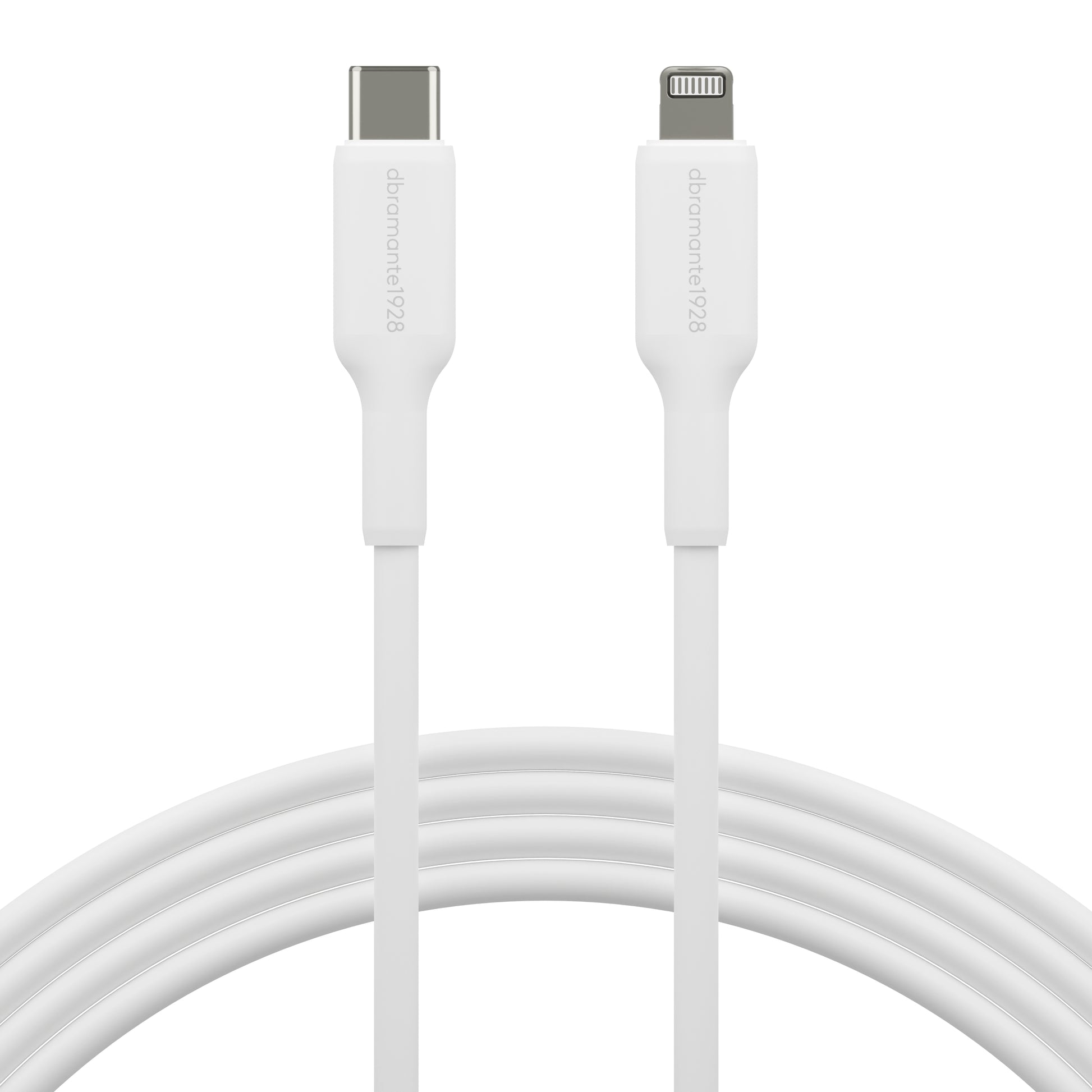 dbramante1928 Kabel – USB-C auf Lightning 2 m, PD 27 W, Weiss – für iPhone/iPad