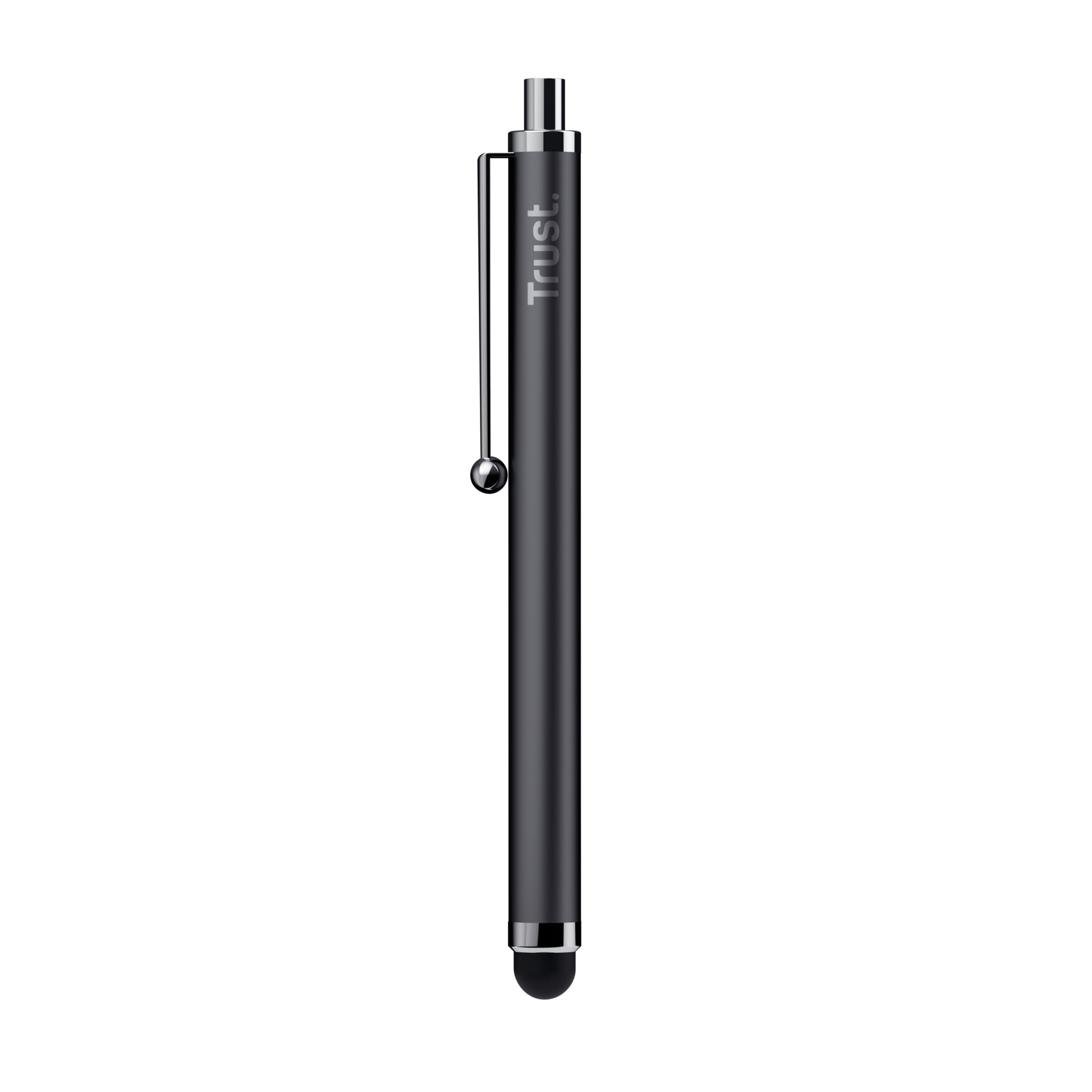 Trust Eingabestift für Tablets und Touch-Geräte – weiche Gummispitze, mit Clip – Schwarz