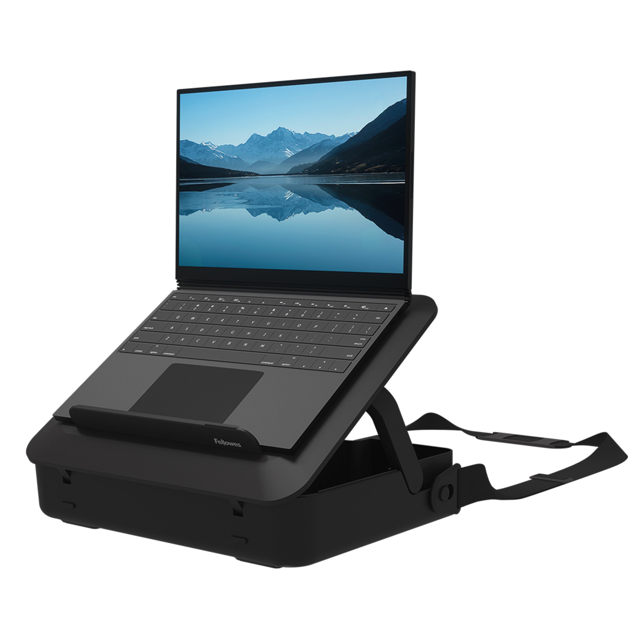 Fellowes Notebook-Tasche bis 14" – abschliessbar, mit Schultergurt – Schwarz