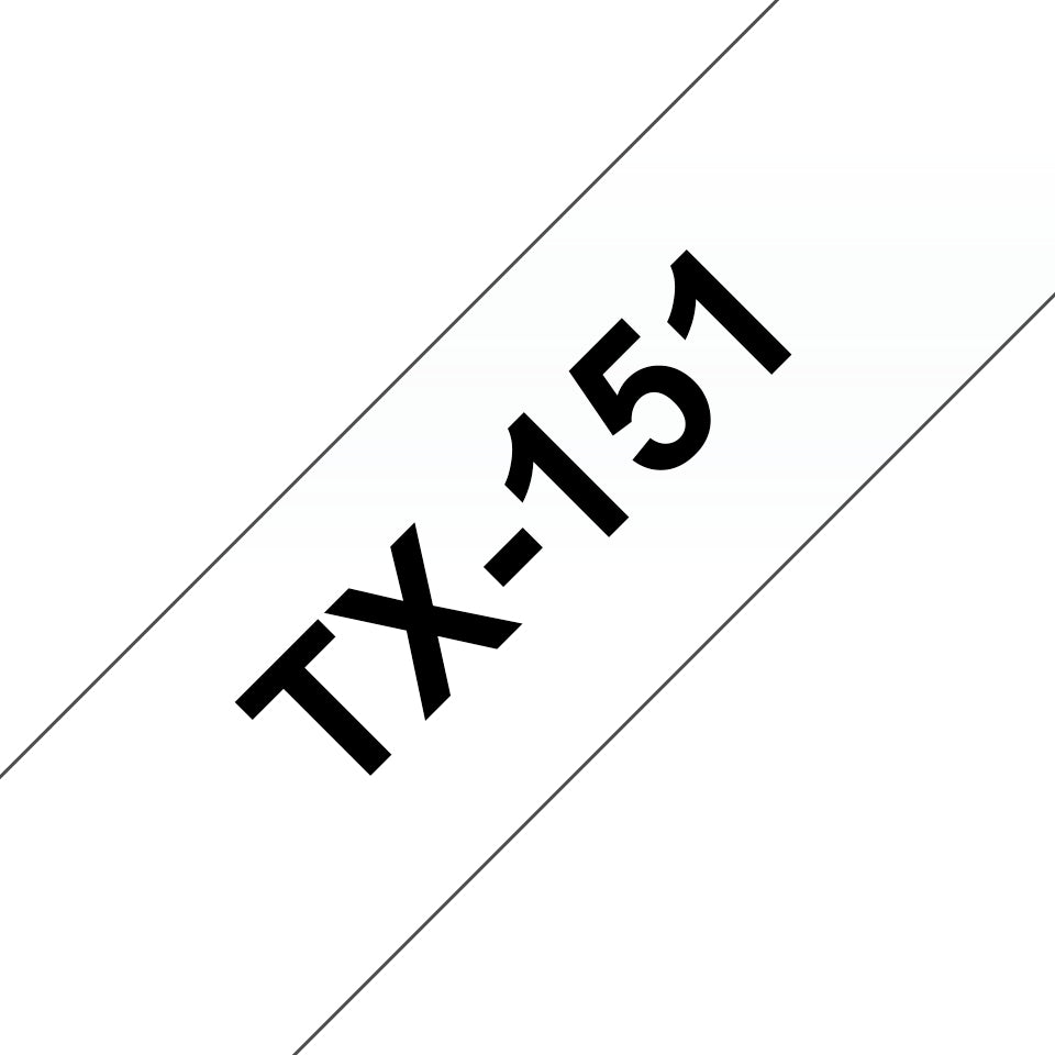 Brother Schriftband – 24 mm × 15 m, transparent, schwarz