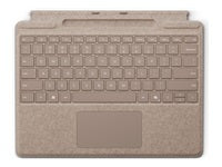 Microsoft Surface Pro Keyboard – Tastatur mit Stiftaufbewahrung, Graubeige – für Surface Pro