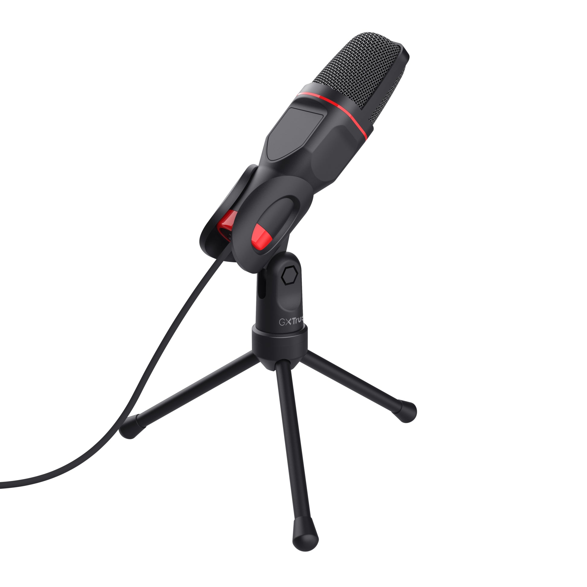 Trust GXT 212 Mico Tischmikrofon – USB-A/3,5 mm Klinke, 50–16'000 Hz, für Windows/Chrome OS/Mac OS