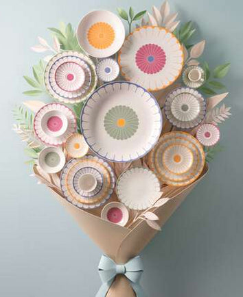 Villeroy & Boch Fleur Cassis Untertasse – Porzellan, Rosa, 6 Stück