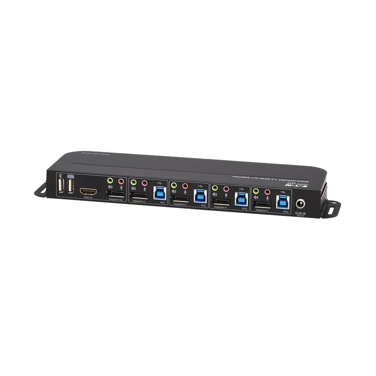 Tripp Lite B005-DPUA4 – 4-Port DP/HDMI KVM-Switch – 4K/60 Hz, USB 3.0-Hub, Audio