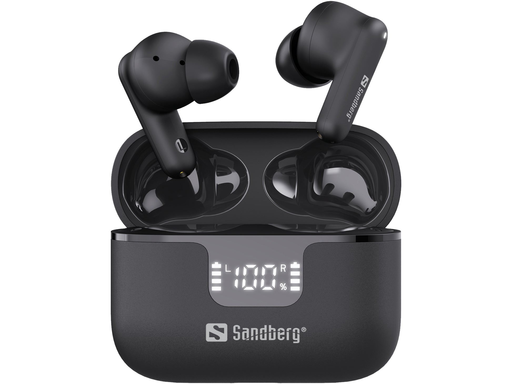 Sandberg 126-52 TWS In-Ear – Stereo, ANC, mit Ladecase, Schwarz, BT 6.0