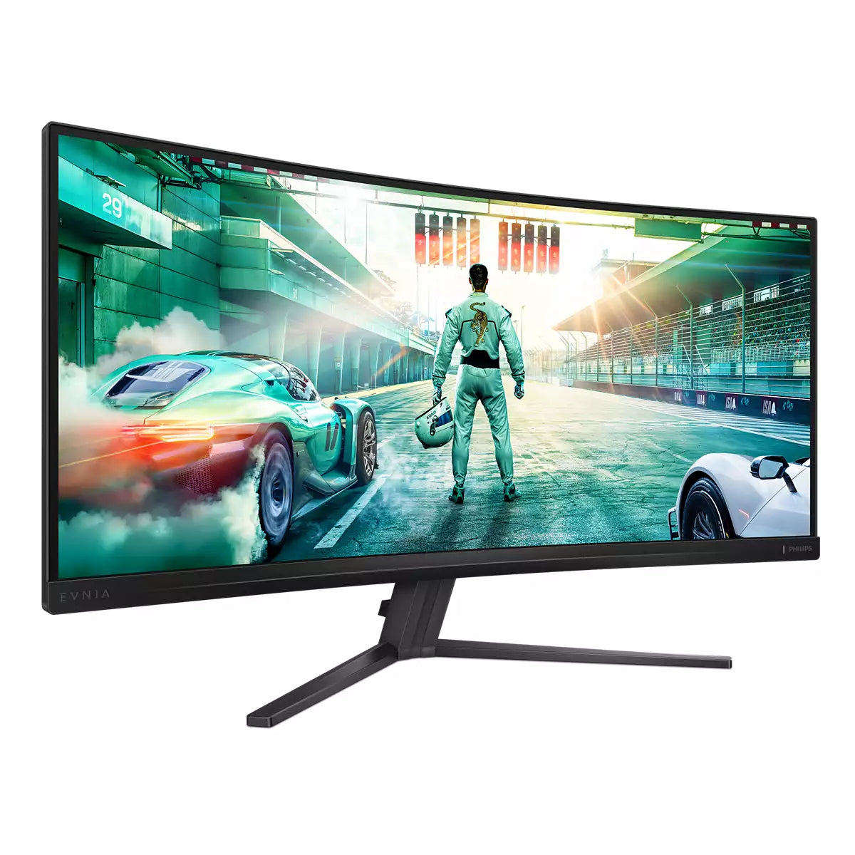 Philips 34M2C3500L/00 – Monitor, 34", VA, 180 Hz, 300 cd/m², Gebogen, Adaptive Sync, VESA 100 × 100, Schwarz