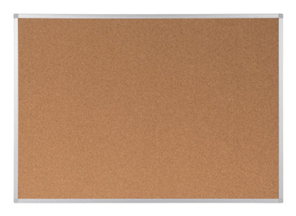 Bi-Office Pinnwand – Kork, Alurahmen – 120 × 90 cm, grau