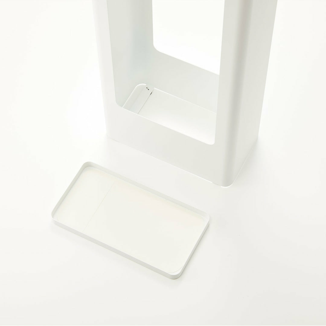 Yamazaki Schirmständer – Stahl/Silikon, Weiss, 12 × 22 × 50 cm