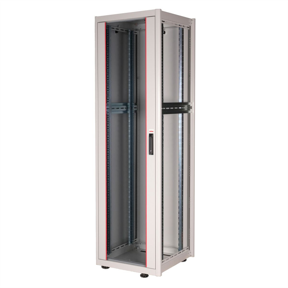 ROLINE Basic – 19" Netzwerkschrank 42U, IP20, abschliessbar, 600 × 600 × 2010 mm, lichtgrau, Stahl