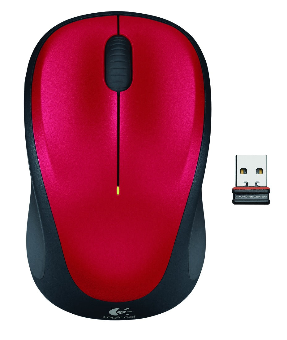 Logitech M235 Maus – Kabellos, Rot