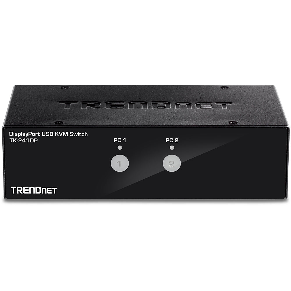 Trendnet TK-241DP – 2-Port DP KVM-Switch – 4K/60 Hz, USB 2.0-Hub, Audio