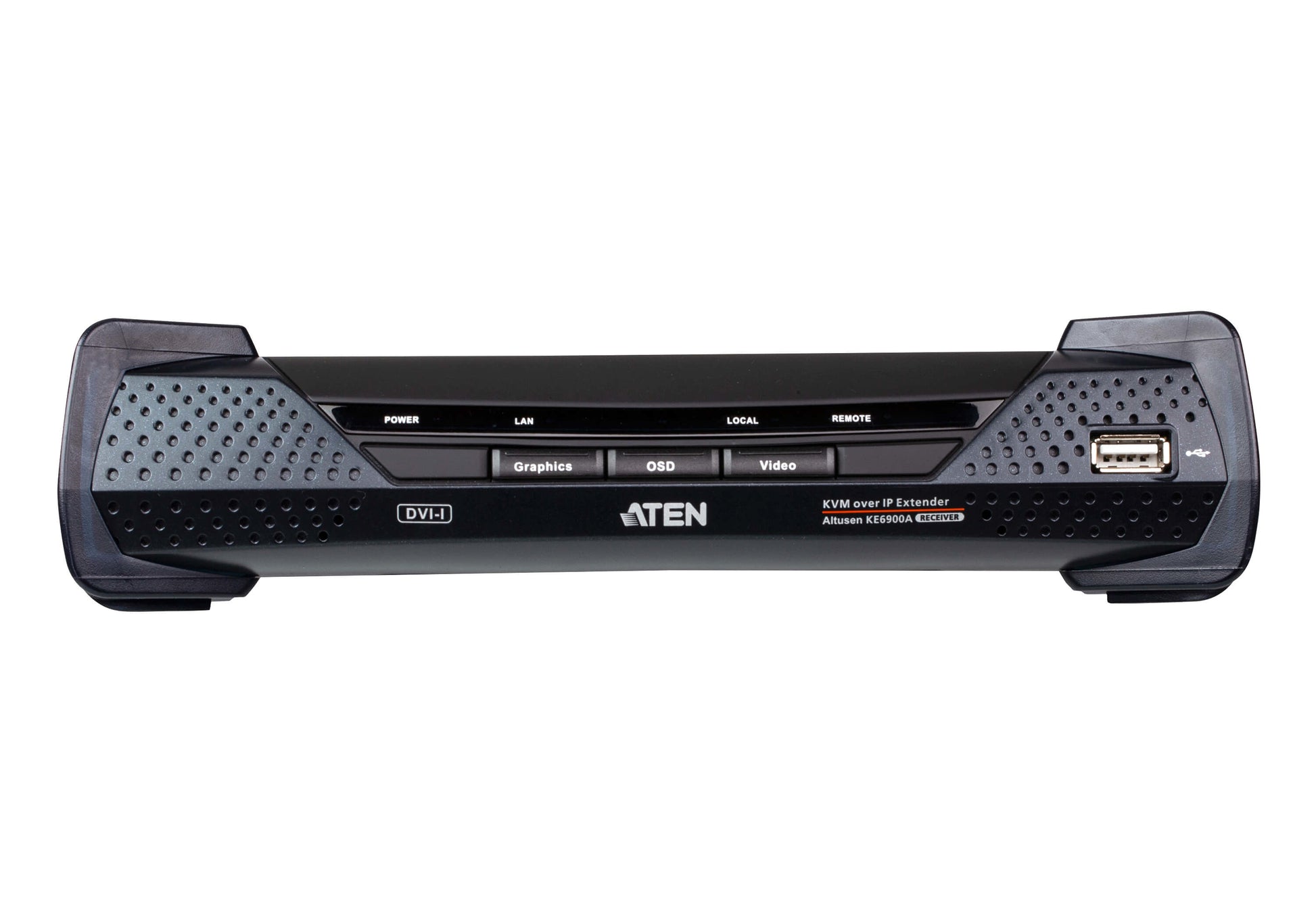 ATEN KE6900AR – KVM über IP Empfänger, DVI-I, USB-A, 1920×1200@60 Hz, 10 km, RS-232