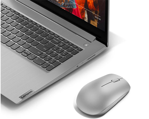 Lenovo 530 – Maus – Kabellos (2,4 GHz), 1200 DPI, beidhändig, Grau/Platin
