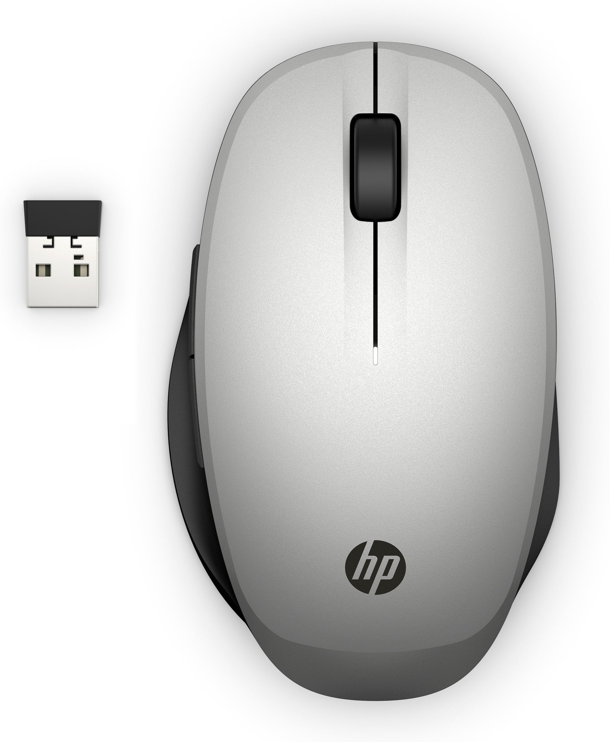 HP Z5000 Pike – Maus – Kabellos (Bluetooth/2,4 GHz), beidhändig, Schwarz/Silber
