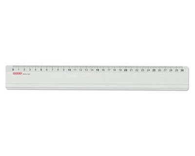 ARDA Wandtafel-Lineal 80 cm – Aluminium, silber, mit Tuschekante, rutschfest